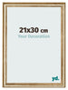 Photo Frame 21x30cm Gold Antique MDF Lazio Front Size | Yourdecoration.co.uk