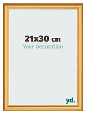 Photo Frame 21x30cm Gold Matte MDF Lazio Front Size | Yourdecoration.co.uk