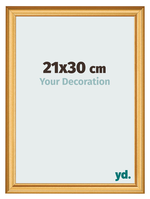Photo Frame 21x30cm Gold Matte MDF Lazio Front Size | Yourdecoration.co.uk