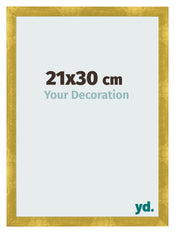 Photo Frame 21x30cm Gold Vintage MDF Pisa Front Size | Yourdecoration.co.uk