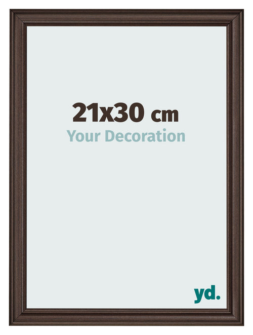 Photo Frame 21x30cm Oak Dark MDF Lazio Front Size | Yourdecoration.co.uk
