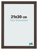 Photo Frame 21x30cm Oak Dark MDF Lazio Front Size | Yourdecoration.co.uk