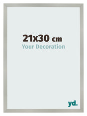Photo Frame 21x30cm Silver Matte MDF Bologna Front Size | Yourdecoration.co.uk
