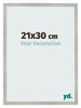 Photo Frame 21x30cm Silver Matte MDF Bologna Front Size | Yourdecoration.co.uk