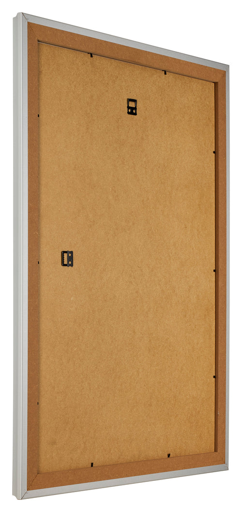 Photo Frame 21x30cm Silver Matte MDF Lazio Back Oblique | Yourdecoration.co.uk
