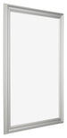 Photo Frame 21x30cm Silver Matte MDF Lazio Front Oblique | Yourdecoration.co.uk