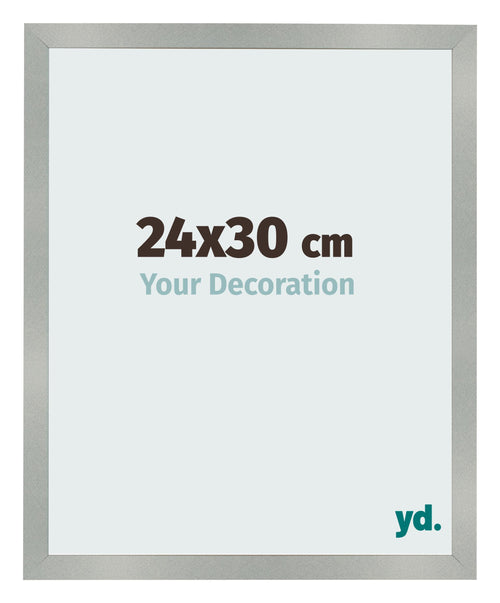 Photo Frame 24x30cm Aluminum Brushed MDF Bologna Front Size | Yourdecoration.co.uk
