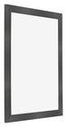Photo Frame 24x30cm Black Silver Polished MDF Pisa Front Oblique | Yourdecoration.co.uk