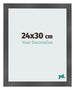 Photo Frame 24x30cm Black Silver Polished MDF Pisa Front Size | Yourdecoration.co.uk