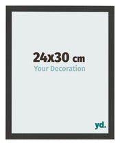 Photo Frame 24x30cm Black Woodgrain MDF Bologna Front Size | Yourdecoration.co.uk