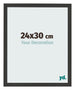 Photo Frame 24x30cm Black Woodgrain MDF Bologna Front Size | Yourdecoration.co.uk