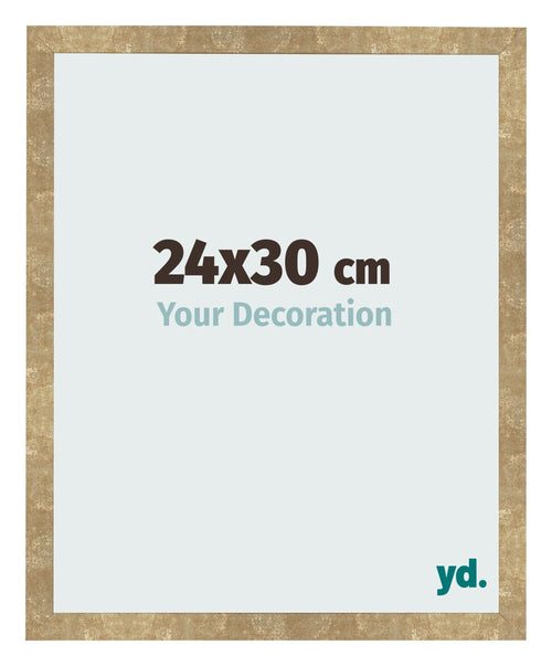 Photo Frame 24x30cm Gold Antique MDF Bologna Front Size | Yourdecoration.co.uk