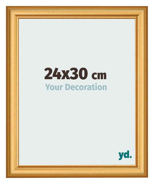 Photo Frame 24x30cm Gold Matte MDF Lazio Front Size | Yourdecoration.co.uk