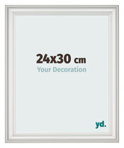 Photo Frame 24x30cm White Swept MDF Lazio Front Size | Yourdecoration.co.uk