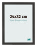 Photo Frame 24x32 cm Black Matte MDF Bologna Front Size | Yourdecoration.co.uk
