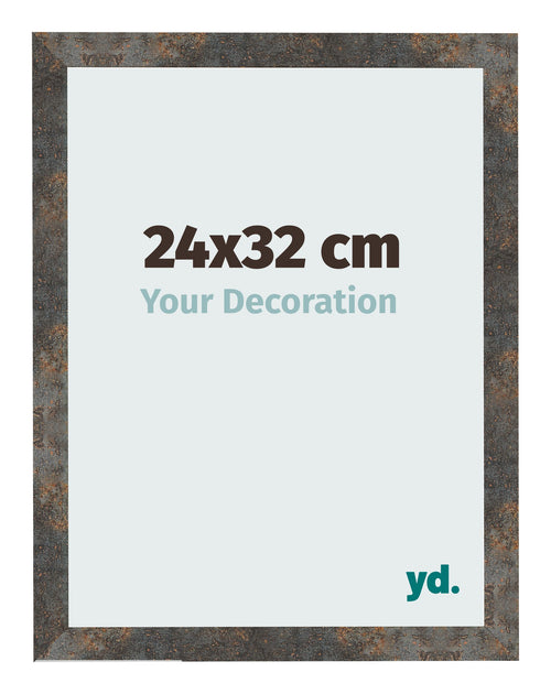 Photo Frame 24x32 cm Oxidized Metal MDF Bologna Front Size | Yourdecoration.co.uk