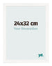 Photo Frame 24x32 cm White High Gloss MDF Bologna Front Size | Yourdecoration.co.uk