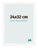 Photo Frame 24x32 cm White Matte MDF Bologna Front Size | Yourdecoration.co.uk