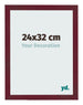 Photo Frame 24x32 cm Wine Red Swept MDF Bologna Front Size | Yourdecoration.co.uk