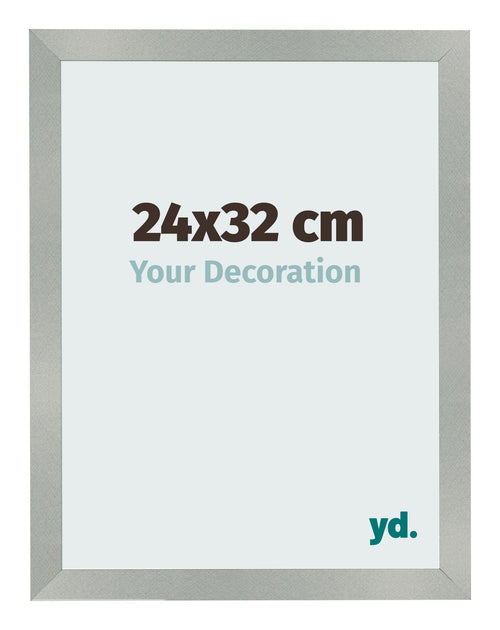 Photo Frame 24x32cm Aluminum Brushed MDF Bologna Front Size | Yourdecoration.co.uk