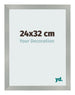 Photo Frame 24x32cm Aluminum Brushed MDF Bologna Front Size | Yourdecoration.co.uk