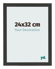Photo Frame 24x32cm Black Woodgrain MDF Bologna Front Size | Yourdecoration.co.uk