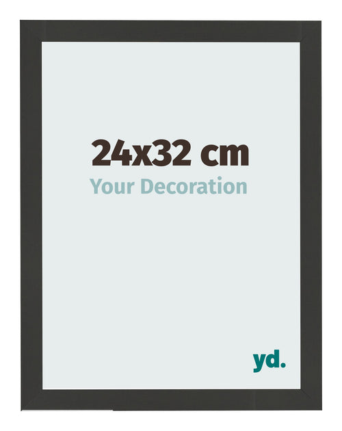 Photo Frame 24x32cm Black Woodgrain MDF Bologna Front Size | Yourdecoration.co.uk