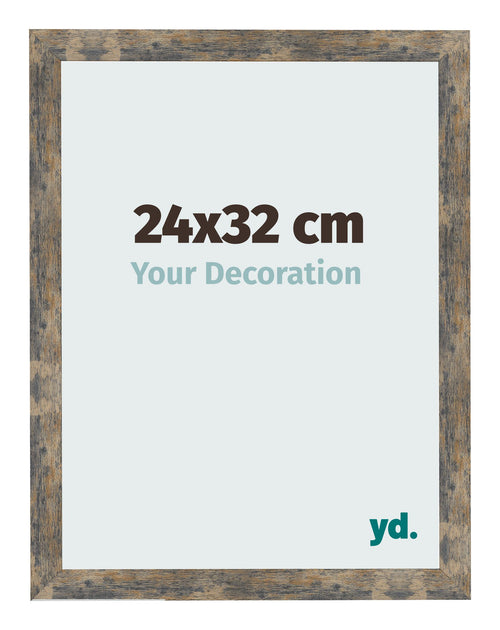 Photo Frame 24x32cm Blue Gold Melange MDF Bologna Front Size | Yourdecoration.co.uk