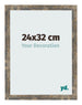 Photo Frame 24x32cm Blue Gold Melange MDF Bologna Front Size | Yourdecoration.co.uk