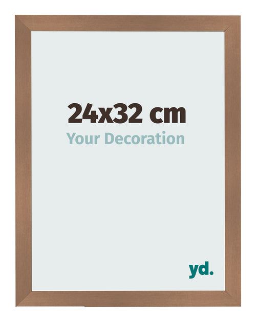 Photo Frame 24x32cm Copper Design MDF Bologna Front Size | Yourdecoration.co.uk