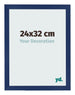 Photo Frame 24x32cm Dark Blue Swept MDF Bologna Front Size | Yourdecoration.co.uk