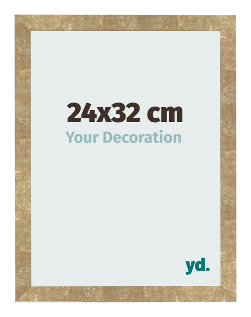 Photo Frame 24x32cm Gold Antique MDF Bologna Front Size | Yourdecoration.co.uk