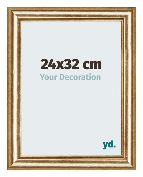 Photo Frame 24x32cm Gold Antique MDF Lazio Front Size | Yourdecoration.co.uk