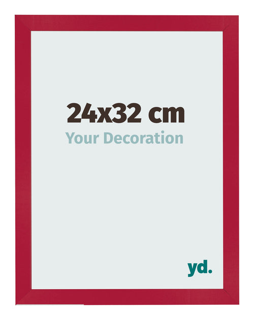 Photo Frame 24x32cm Red MDF Bologna Front Size | Yourdecoration.co.uk