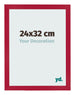 Photo Frame 24x32cm Red MDF Bologna Front Size | Yourdecoration.co.uk