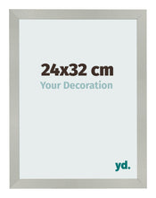 Photo Frame 24x32cm Silver Matte MDF Bologna Front Size | Yourdecoration.co.uk