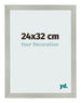 Photo Frame 24x32cm Silver Matte MDF Bologna Front Size | Yourdecoration.co.uk