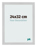 Photo Frame 24x32cm Stainless Steel MDF Bologna Front Size | Yourdecoration.co.uk