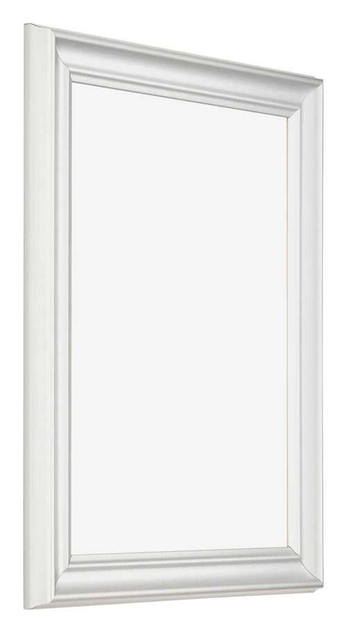 Photo Frame 24x32cm White Swept MDF Lazio Front Oblique | Yourdecoration.co.uk