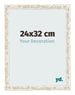 Photo Frame 24x32cm White Vintage MDF Bologna Front Size | Yourdecoration.co.uk