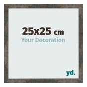 Photo Frame 25x25 cm Oxidized Metal MDF Bologna Front Size | Yourdecoration.co.uk