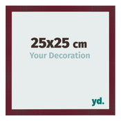 Photo Frame 25x25 cm Wine Red Swept MDF Bologna Front Size | Yourdecoration.co.uk