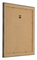 Photo Frame 25x25cm Black Silver Polished MDF Pisa Back Oblique | Yourdecoration.co.uk