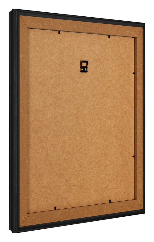 Photo Frame 25x25cm Black Woodgrain MDF Lazio Back Oblique | Yourdecoration.co.uk