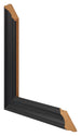Photo Frame 25x25cm Black Woodgrain MDF Lazio Detail Intersection | Yourdecoration.co.uk