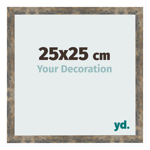Photo Frame 25x25cm Blue Gold Melange MDF Bologna Front Size | Yourdecoration.co.uk