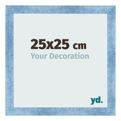 Photo Frame 25x25cm Clear Blue Swept MDF Pisa Front Size | Yourdecoration.co.uk