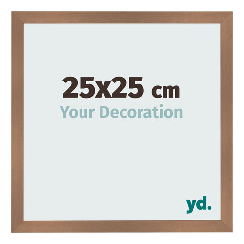 Photo Frame 25x25cm Copper Design MDF Bologna Front Size | Yourdecoration.co.uk