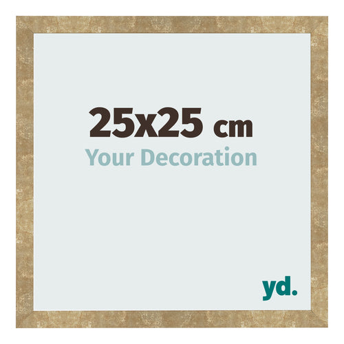 Photo Frame 25x25cm Gold Antique MDF Bologna Front Size | Yourdecoration.co.uk