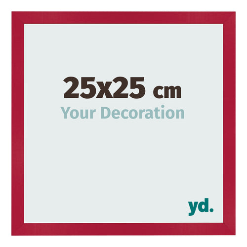 Photo Frame 25x25cm Red MDF Bologna Front Size | Yourdecoration.co.uk